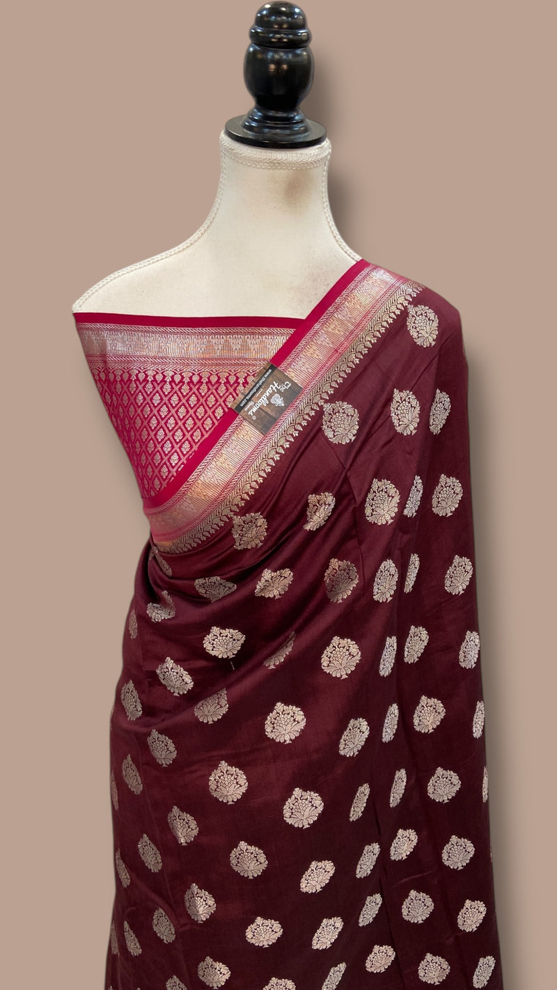 Pure Chiniya Silk Handloom Banarasi Saree - The Handlooms
