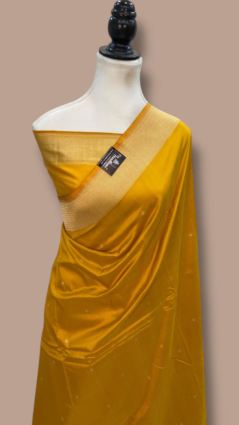 Pure Katan Silk Banarasi Handloom Saree - All Over Meenakari Kadua Motifs