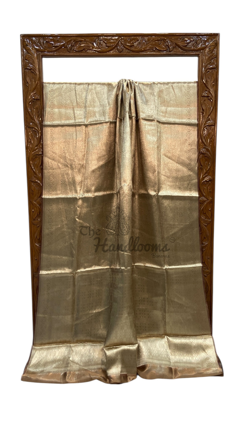 Pure Kora Tissue Tanchui Handloom Banarasi Saree - The Handlooms