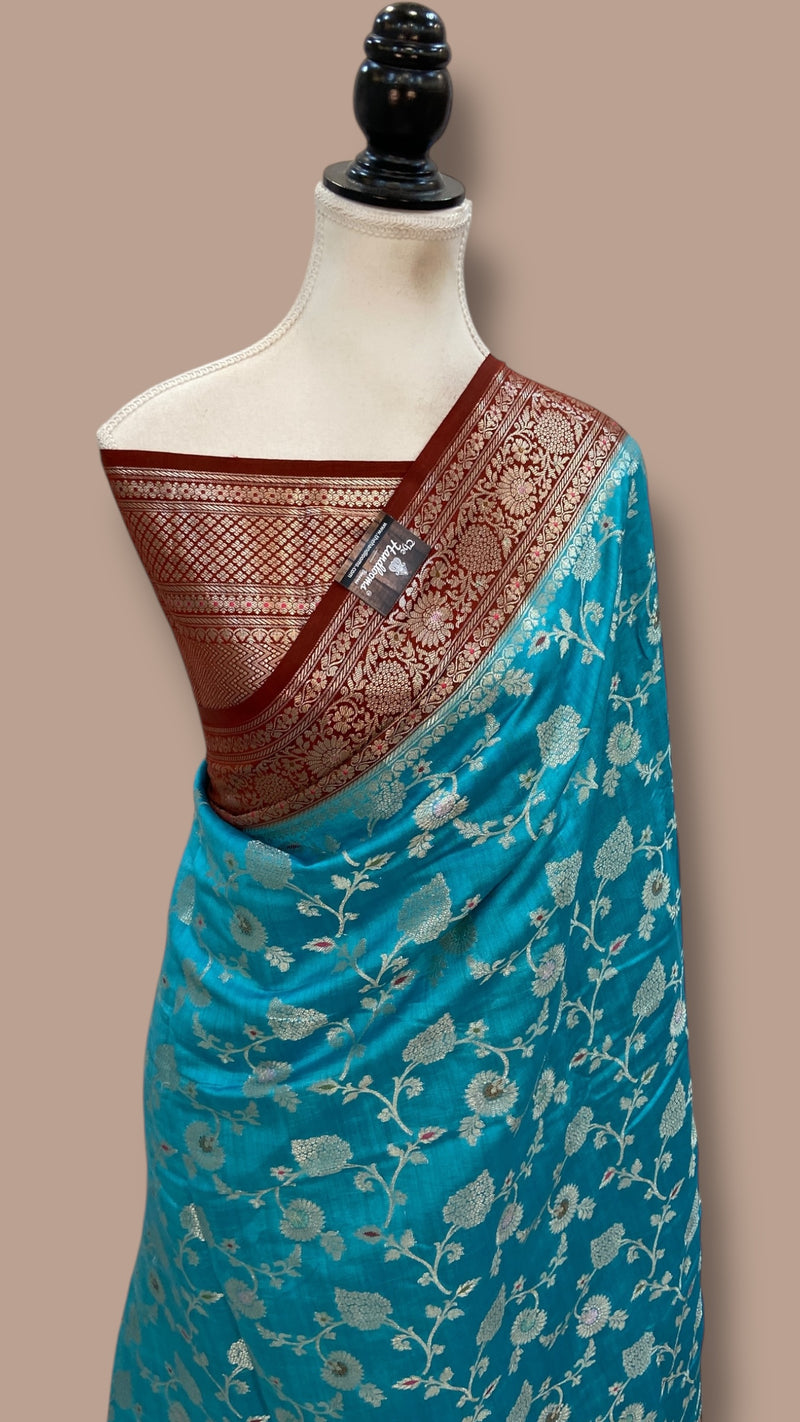 Pure Chiniya Silk Handloom Banarasi Saree - The Handlooms
