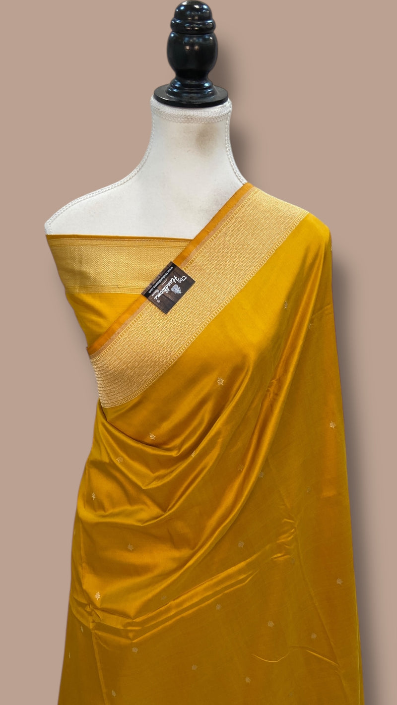 Pure Katan Silk Banarasi Handloom Saree - All Over Meenakari Kadua Motifs