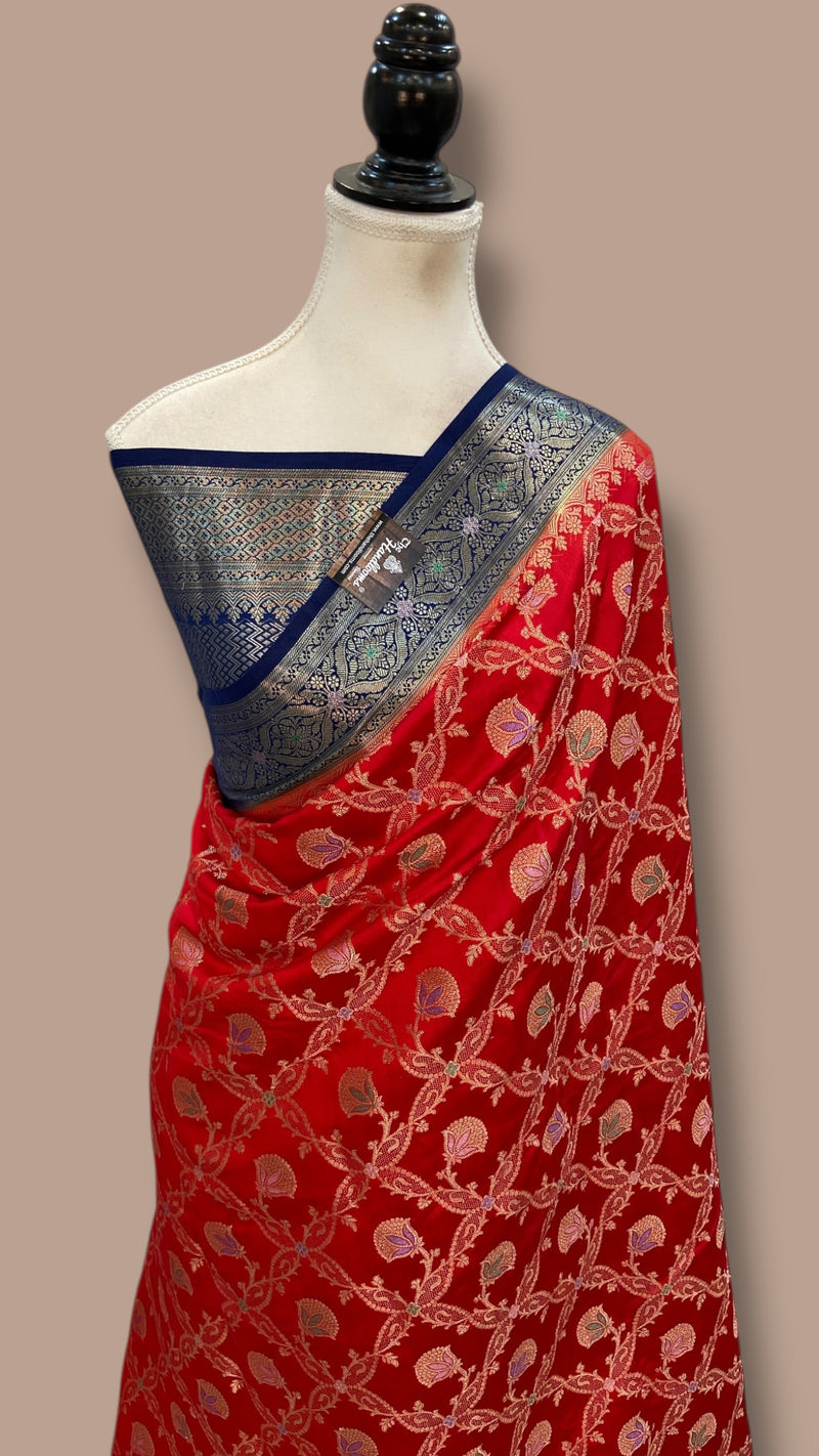 Pure Chiniya Silk Handloom Banarasi Saree - The Handlooms
