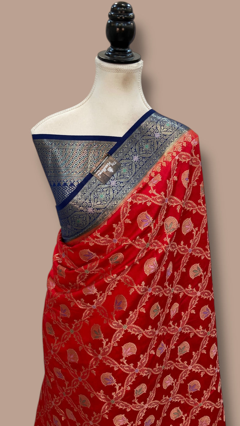 Pure Chiniya Silk Handloom Banarasi Saree - The Handlooms