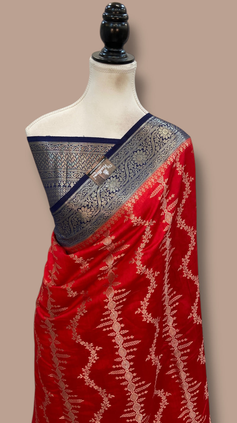 Pure Chiniya Silk Handloom Banarasi Saree - The Handlooms