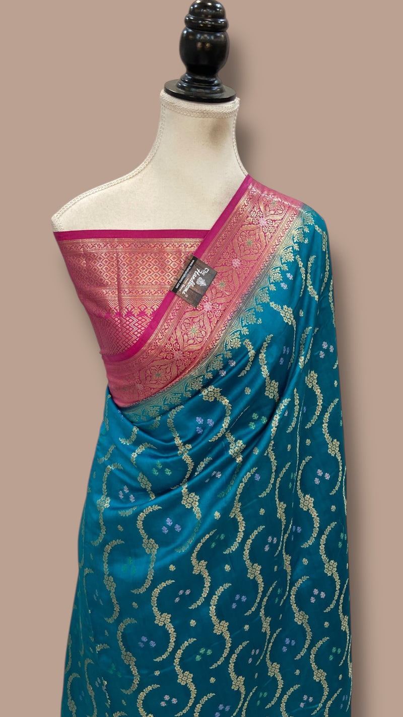 Pure Chiniya Silk Handloom Banarasi Saree - The Handlooms