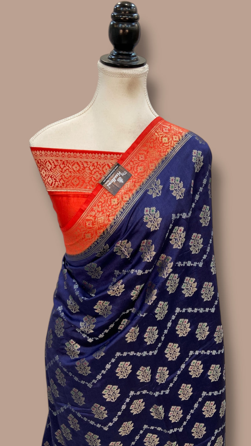 Pure Chiniya Silk Handloom Banarasi Saree - The Handlooms