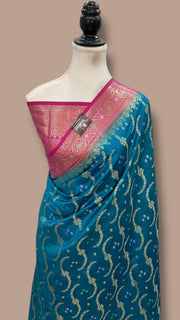 Pure Mango Silk Banarasi Handloom Saree - The Handlooms