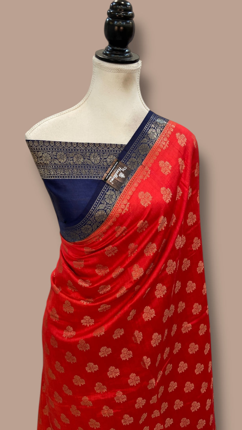 Pure Chiniya Silk Handloom Banarasi Saree - The Handlooms