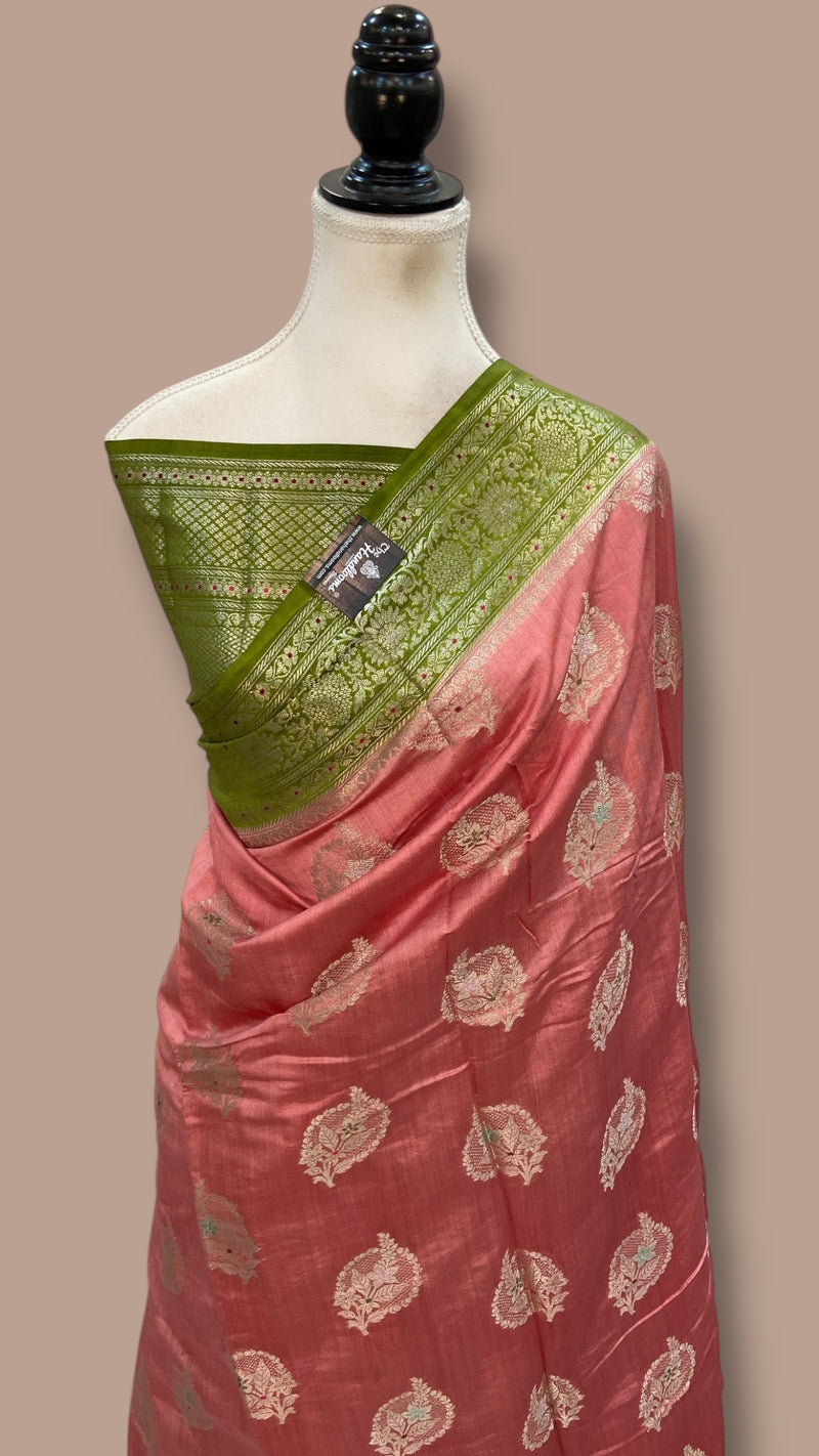 Pure Chiniya Silk Handloom Banarasi Saree - The Handlooms