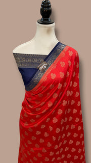 Pure Chiniya Silk Handloom Banarasi Saree - The Handlooms