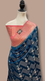 Pure Mango Silk Banarasi Handloom Saree - The Handlooms