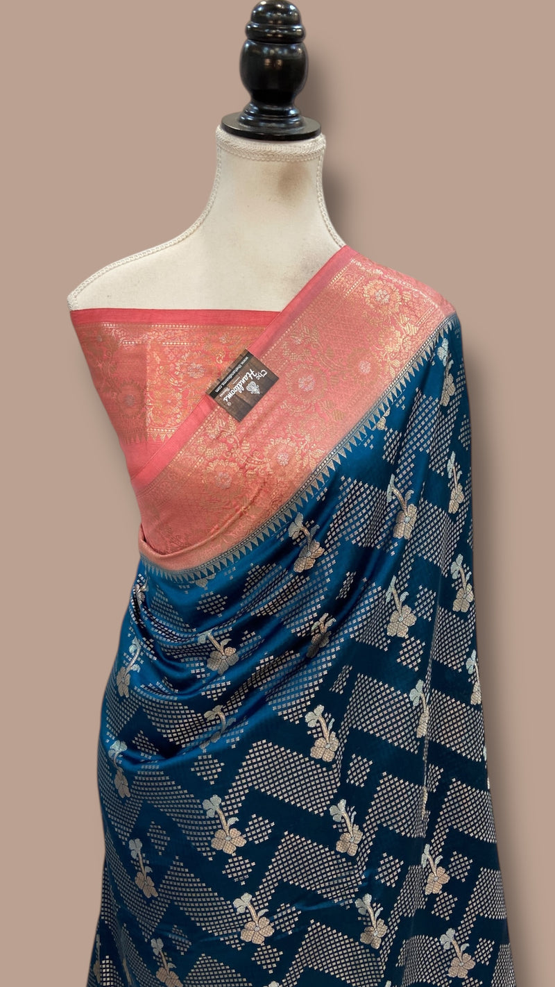 Pure Mango Silk Banarasi Handloom Saree - The Handlooms