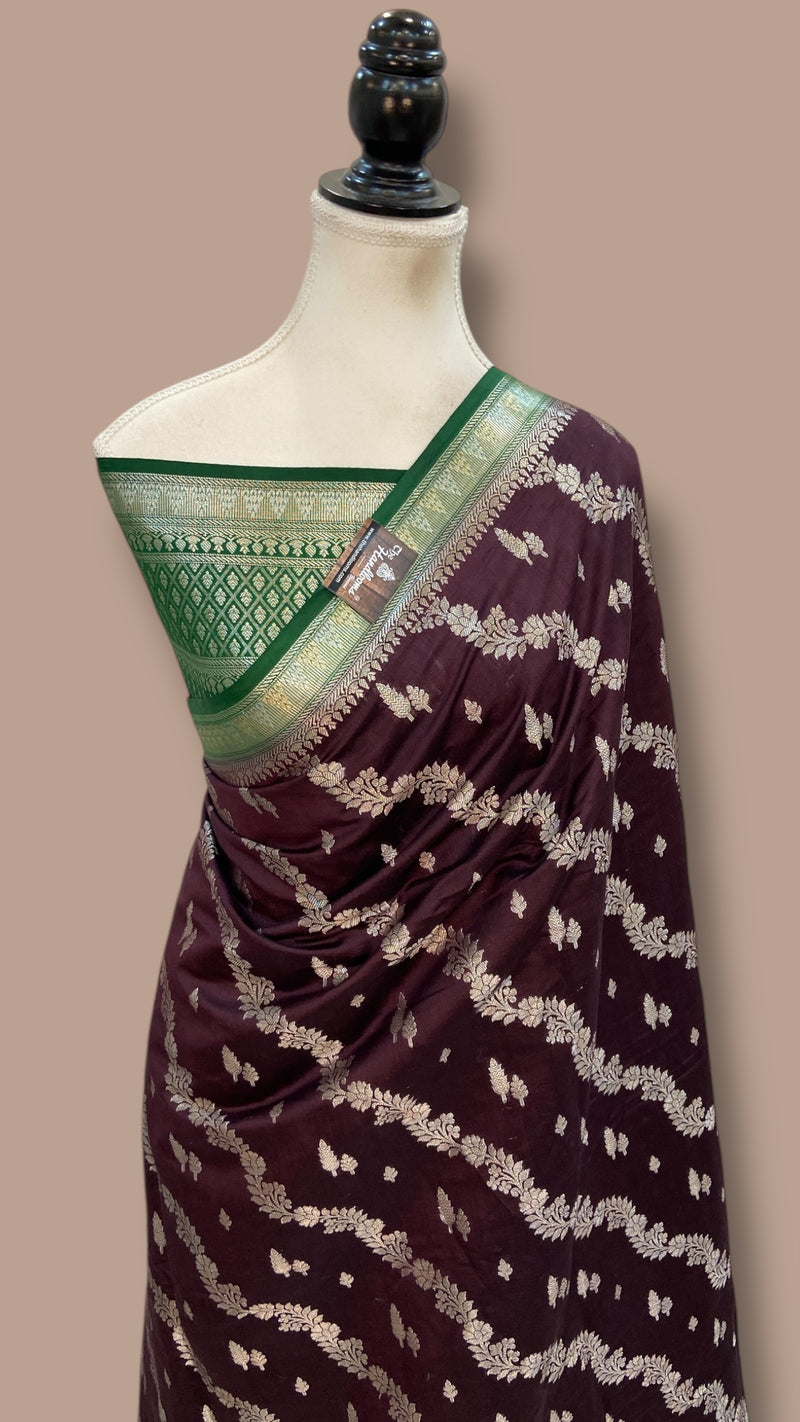Pure Chiniya Silk Handloom Banarasi Saree - The Handlooms