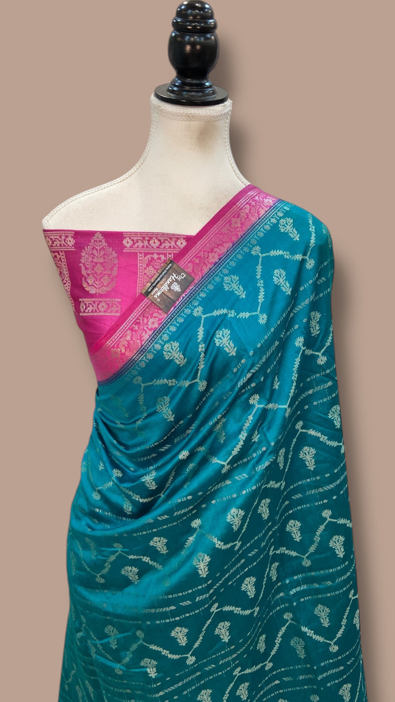 Pure Chiniya Silk Handloom Banarasi Saree - The Handlooms