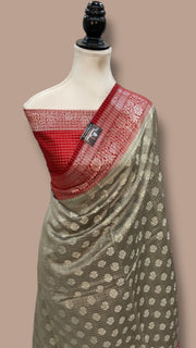 Pure Chiniya Silk Handloom Banarasi Saree - The Handlooms