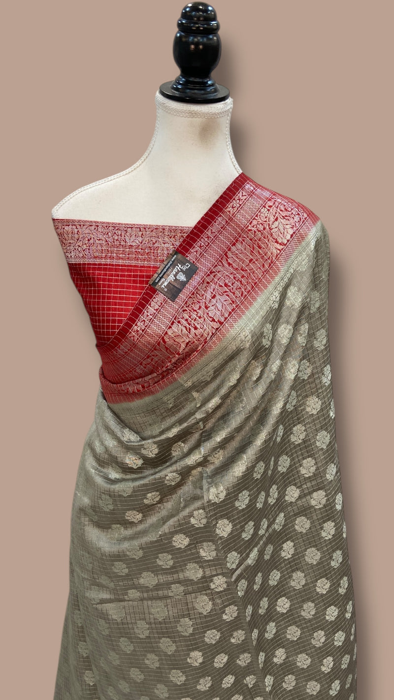 Pure Chiniya Silk Handloom Banarasi Saree - The Handlooms