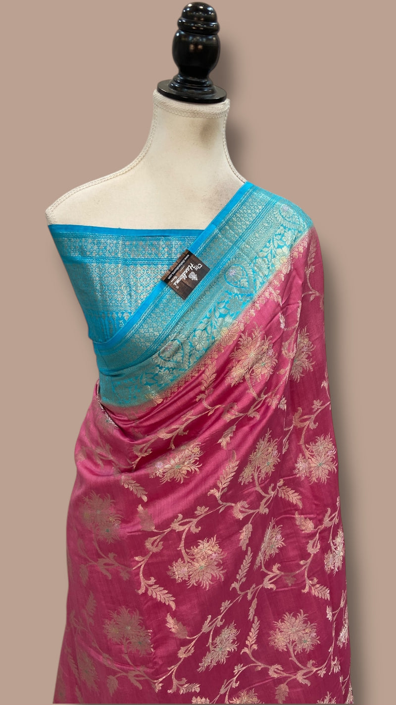 Pure Chiniya Silk Handloom Banarasi Saree - The Handlooms