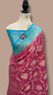 Pure Chiniya Silk Handloom Banarasi Saree - The Handlooms