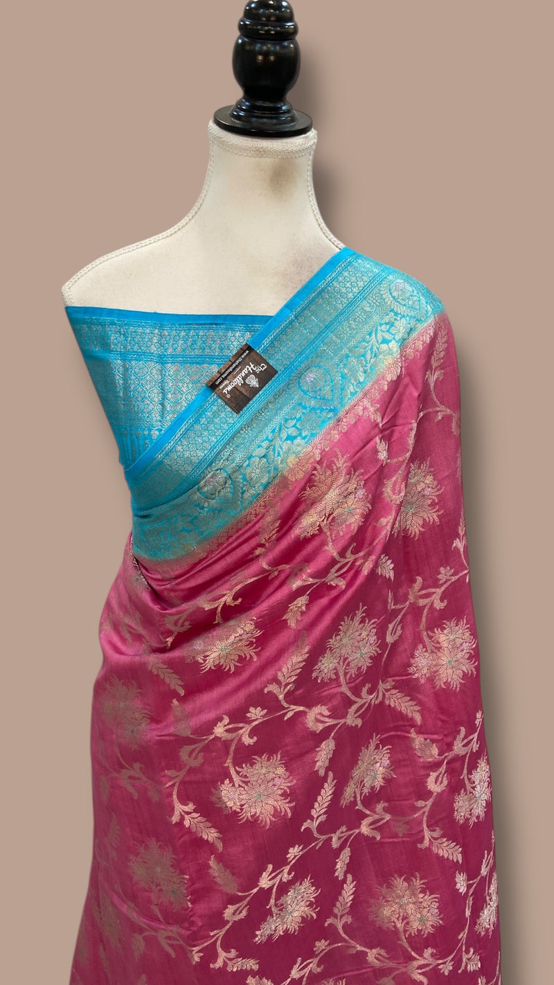 Pure Chiniya Silk Handloom Banarasi Saree - The Handlooms