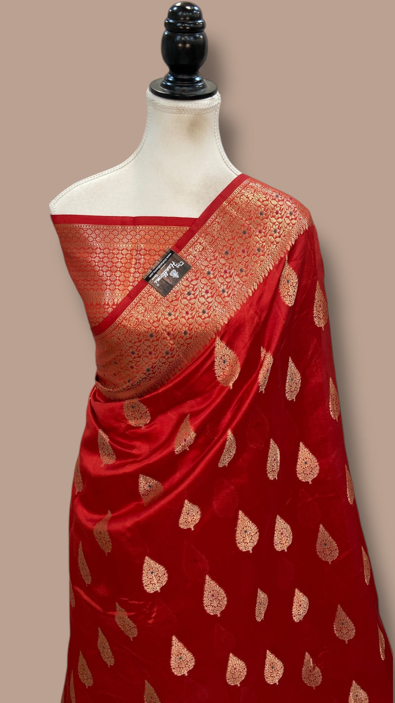 Pure Mango Silk Banarasi Handloom Saree