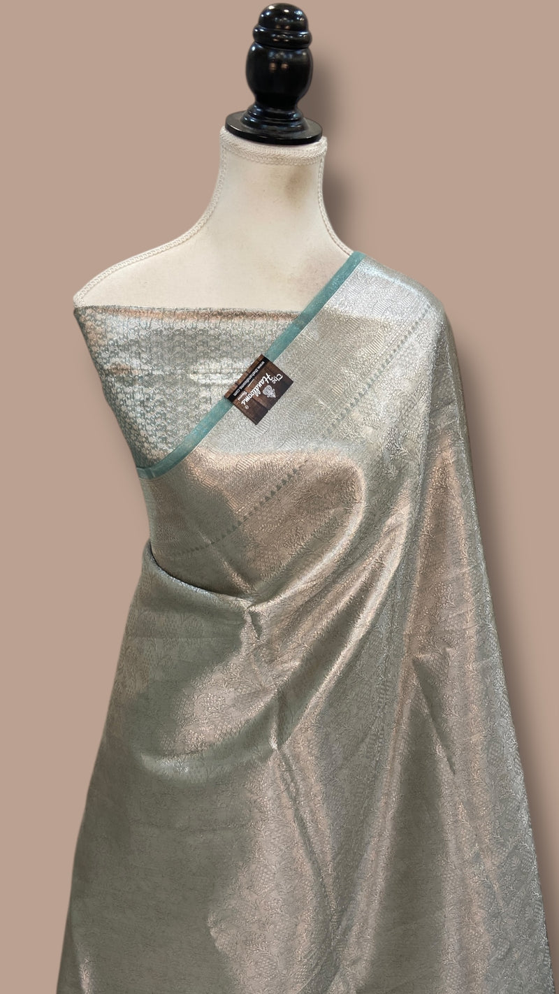 Pure Kora Tissue Tanchui Handloom Banarasi Saree