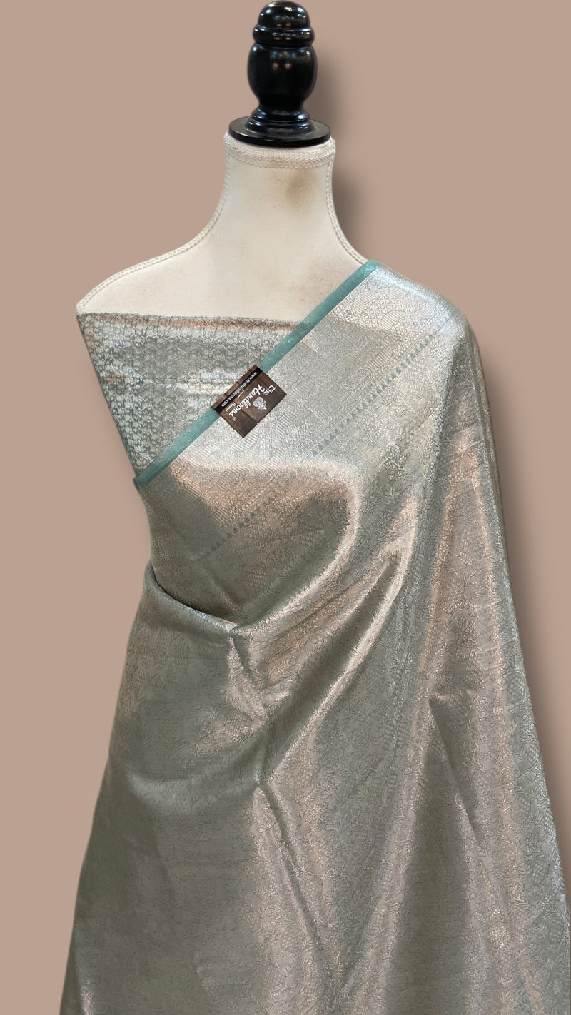 Pure Kora Tissue Tanchui Handloom Banarasi Saree