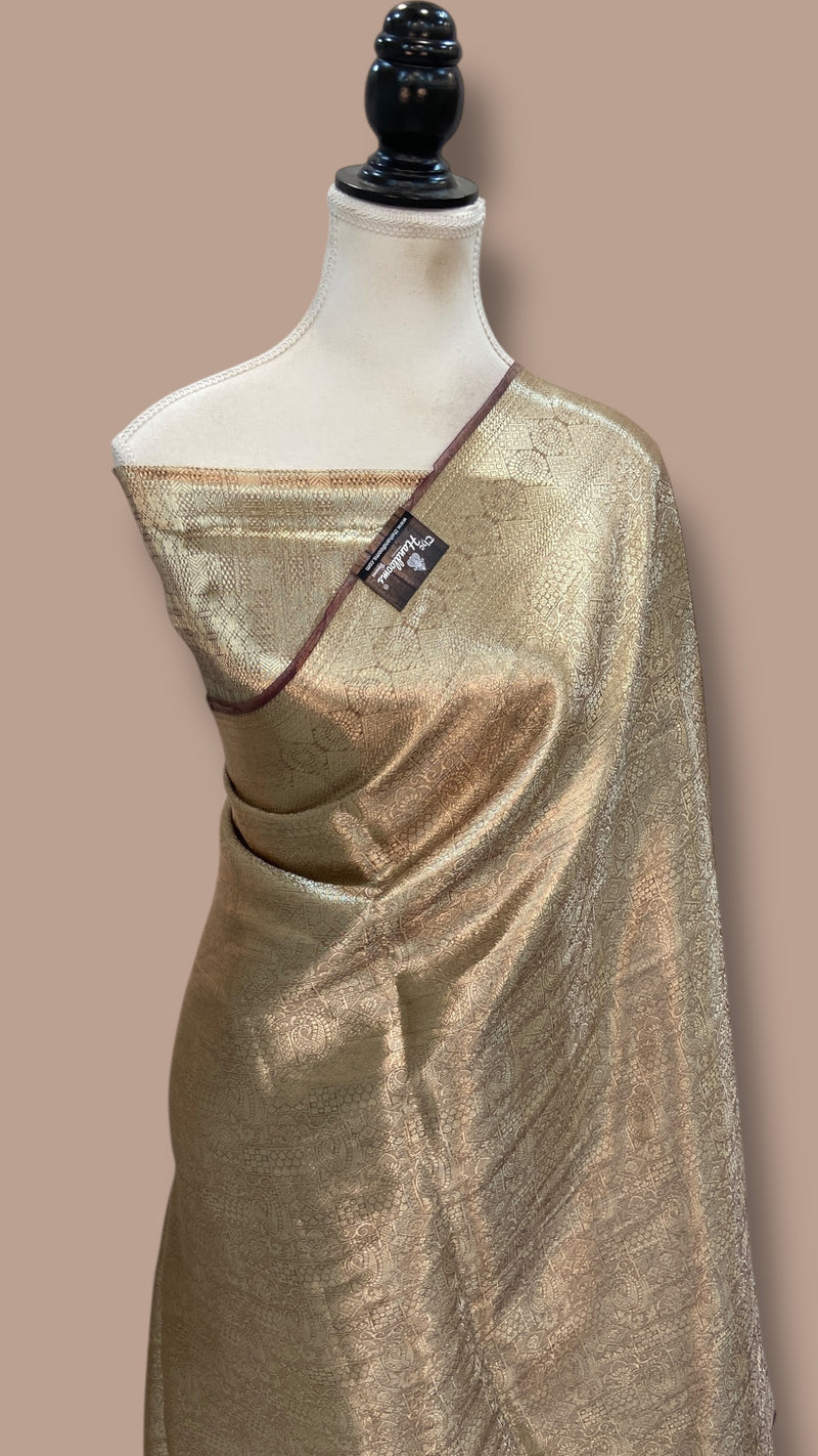 Pure Kora Tissue Tanchui Handloom Banarasi Saree