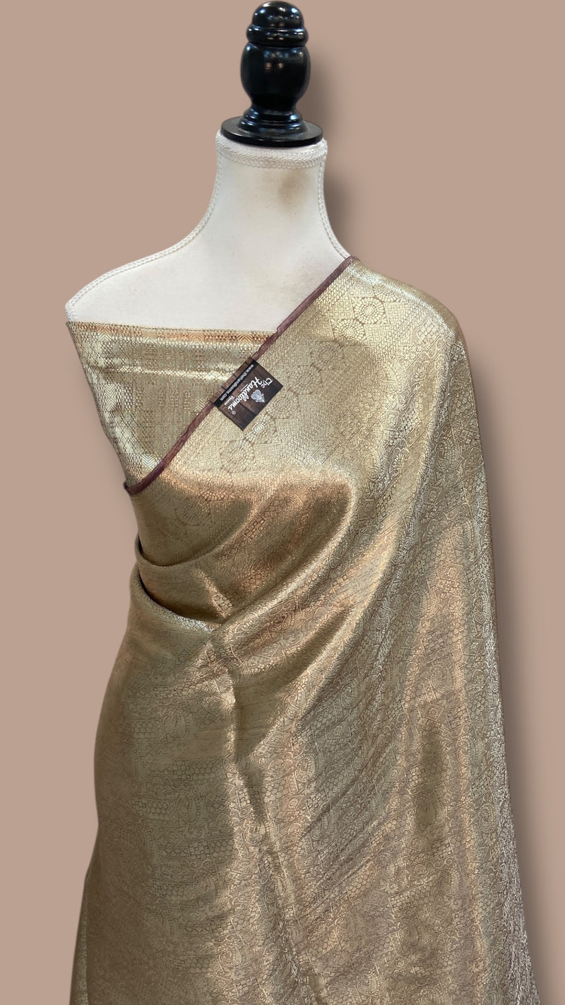 Pure Kora Tissue Tanchui Handloom Banarasi Saree