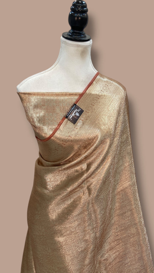 Pure Kora Tissue Tanchui Handloom Banarasi Saree - The Handlooms