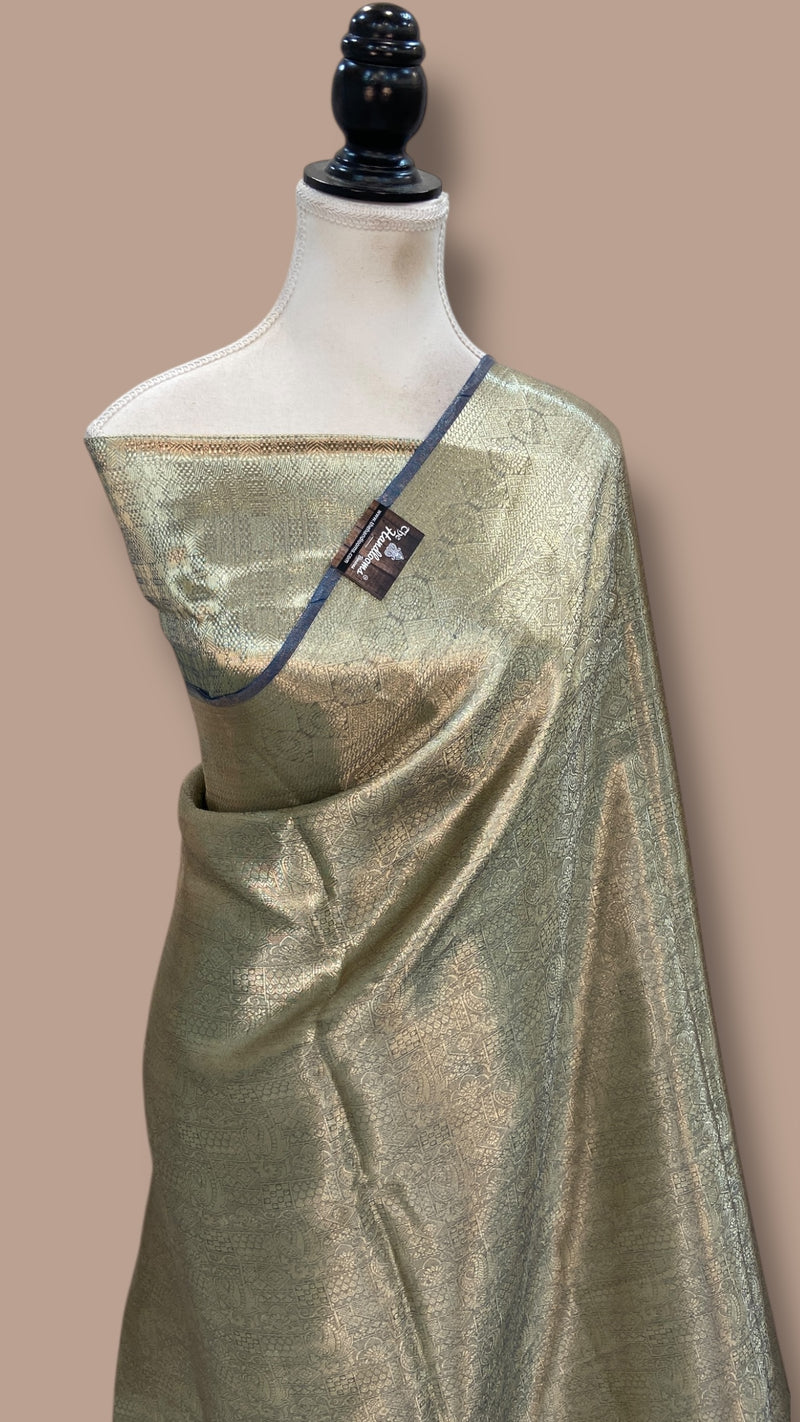 Pure Kora Tissue Tanchui Handloom Banarasi Saree