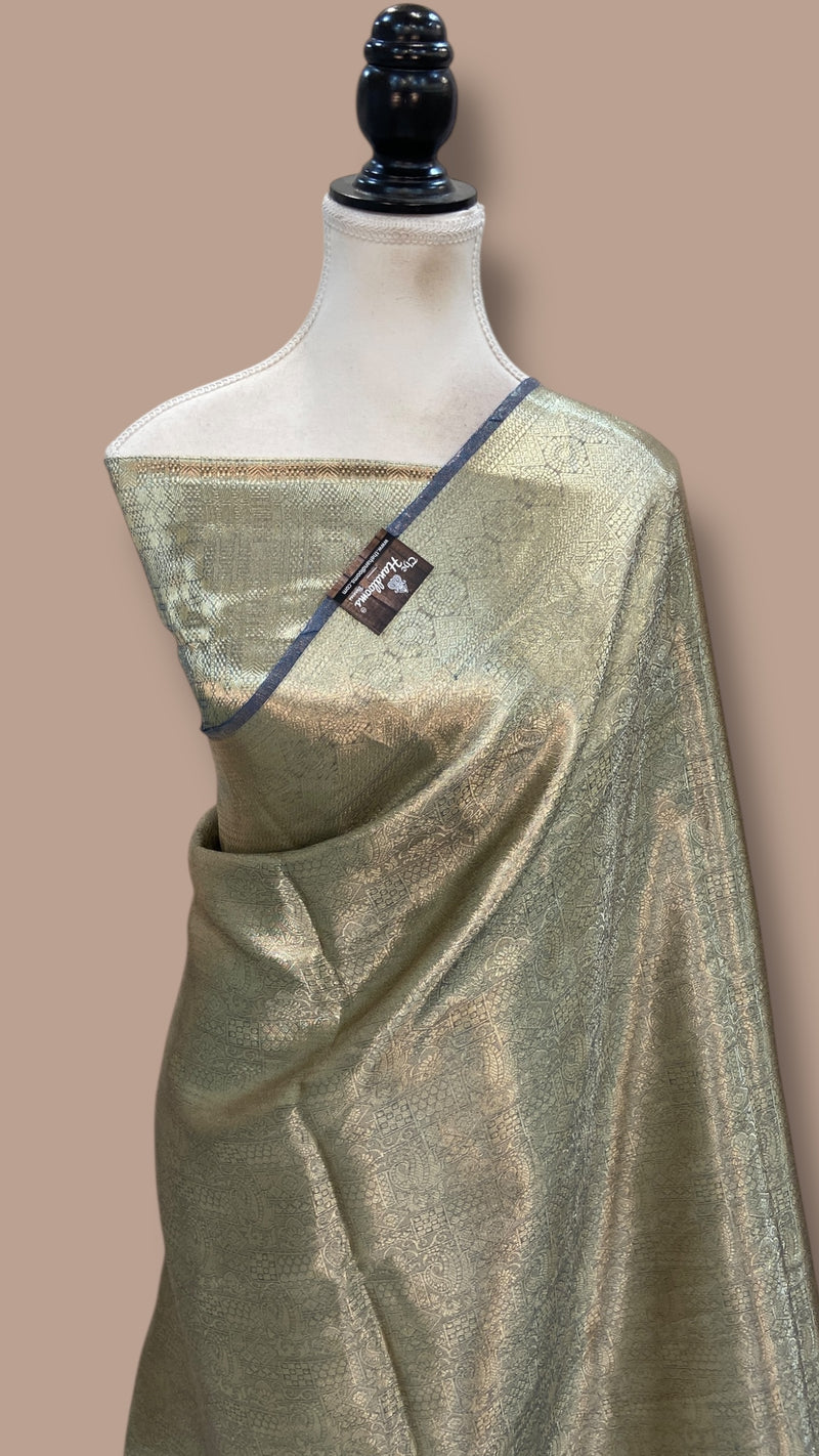 Pure Kora Tissue Tanchui Handloom Banarasi Saree