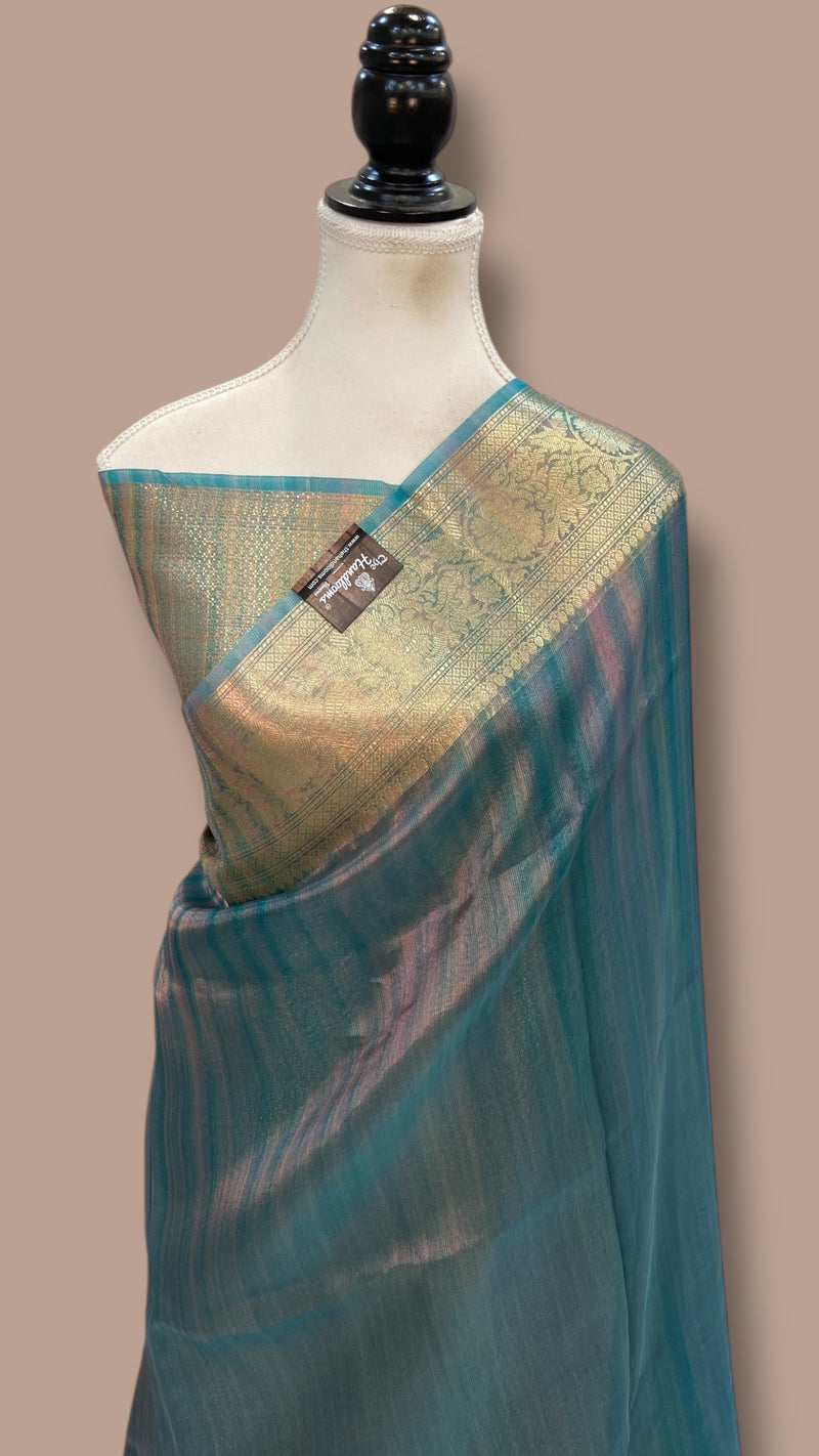 Pure Kora Tissue Handloom Banarasi Saree