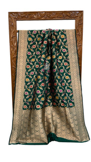 Pure Katan Silk Banarasi Handloom Saree - All over Jaal Work With Meenakari - The Handlooms