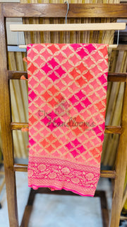 Khaddi Georgette Handloom Banarasi Dupatta - The Handlooms