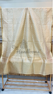 Pure Tissue Reshmi Zari Banarasi Brocade Handloom Dupatta - The Handlooms