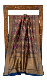 Regal Pure Katan Silk Banarasi Saree – Handwoven Tanchui Brocade - The Handlooms