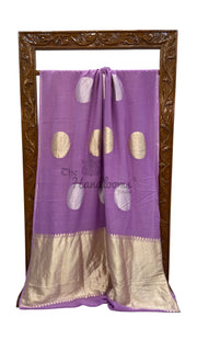 Moonga Georgette Handloom Banarasi Saree - The Handlooms