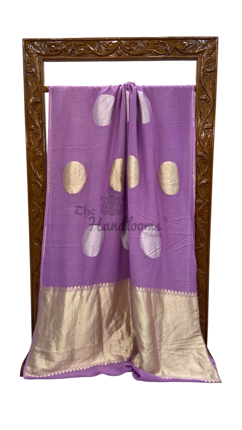 Moonga Georgette Handloom Banarasi Saree - The Handlooms