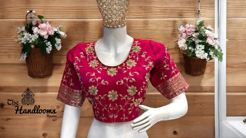 Nita Ambani Pure Katan Silk Banarasi Handloom Saree - Tanchui Brocade With Zardosi Handwork - The Handlooms