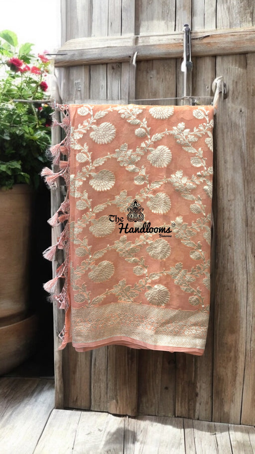Pure Khaddi Georgette Handloom Dupatta - The Handlooms