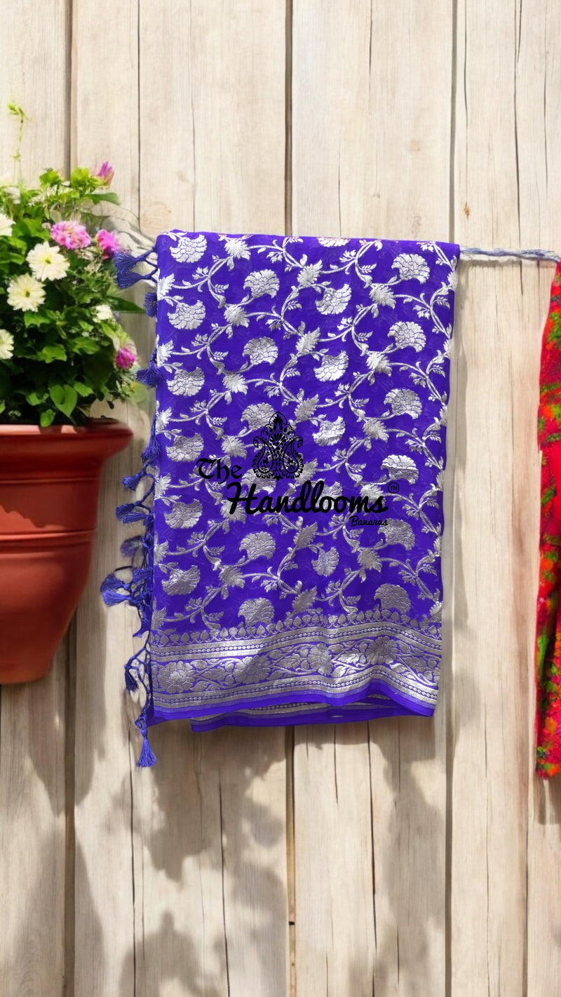 Pure Khaddi Georgette Handloom Dupatta - The Handlooms
