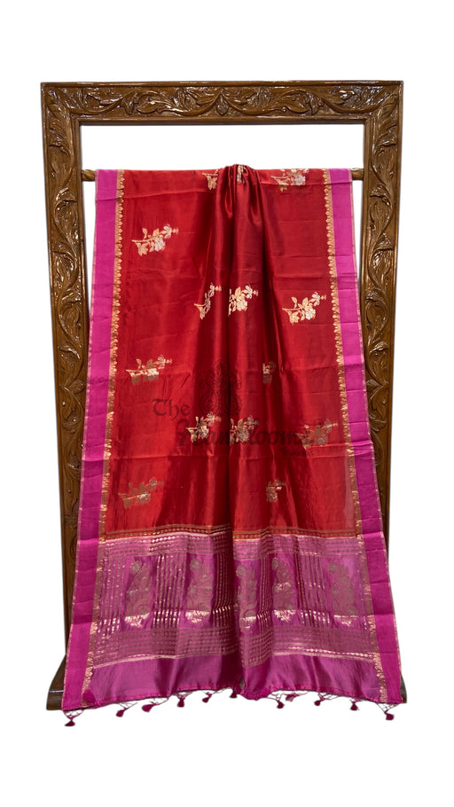 Pure Mango Silk Banarasi Handlokom Saree - The Handlooms