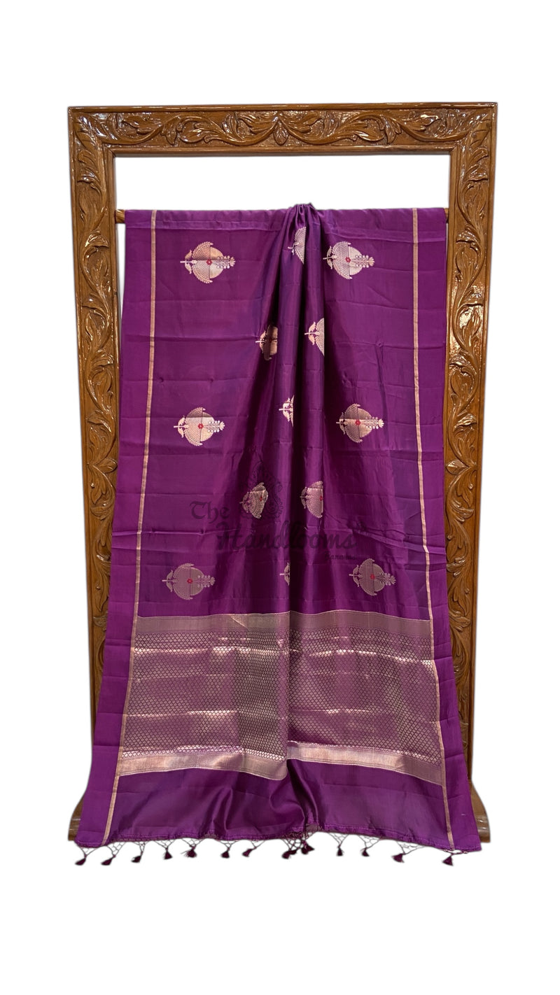 Pure Mango Silk Banarasi Handlokom Saree - The Handlooms