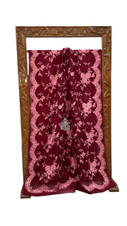 Pure Organza Chikankari Handloom Banarasi Saree - The Handlooms