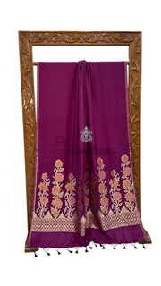 Moonga Georgette Handloom Banarasi Saree - The Handlooms