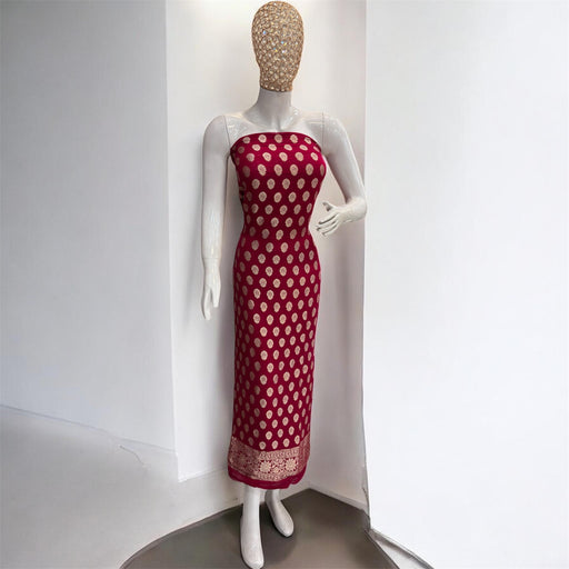 Khaddi Georgette Banarasi Dress material Water Zari - The Handlooms