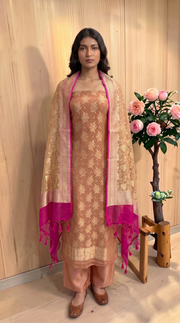 Khaddi Georgette Banarasi Dress material - The Handlooms