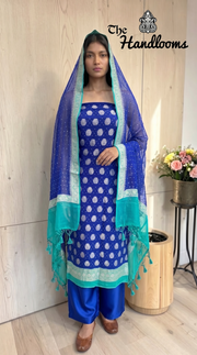 Khaddi Georgette Banarasi Dress material - The Handlooms