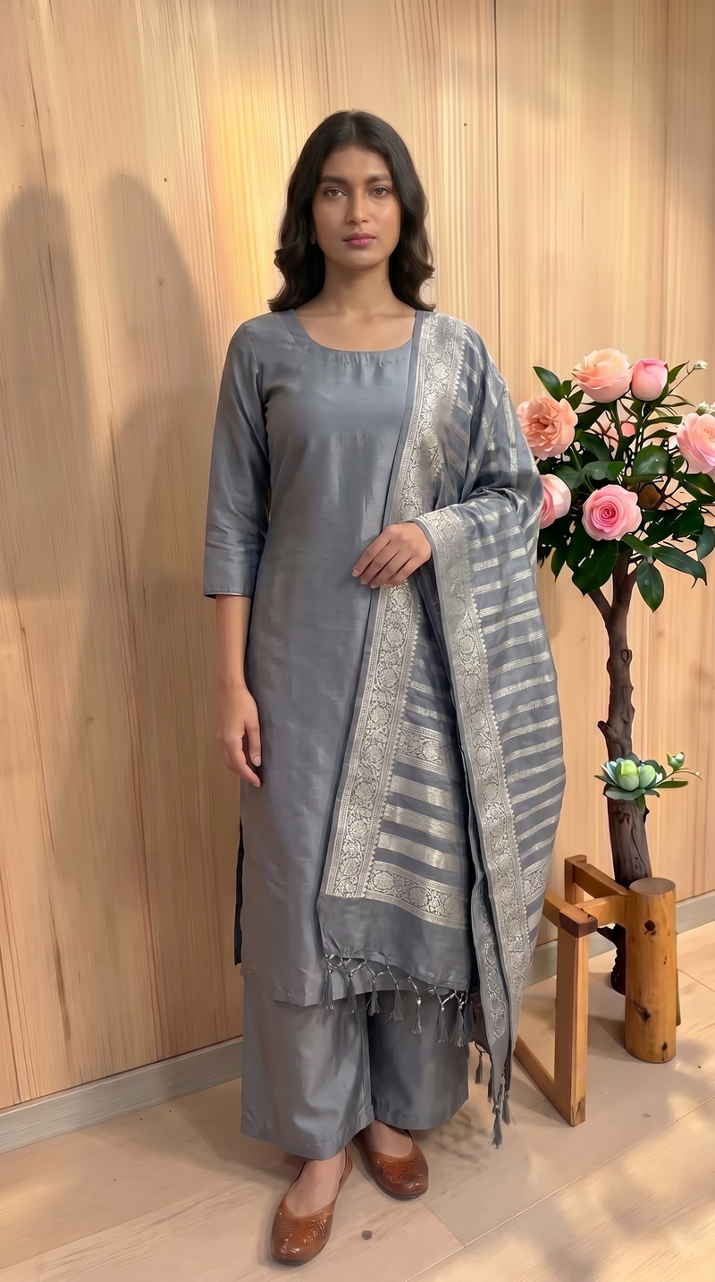 Pure Chiniya Silk Handlooms Banarasi Dress material
