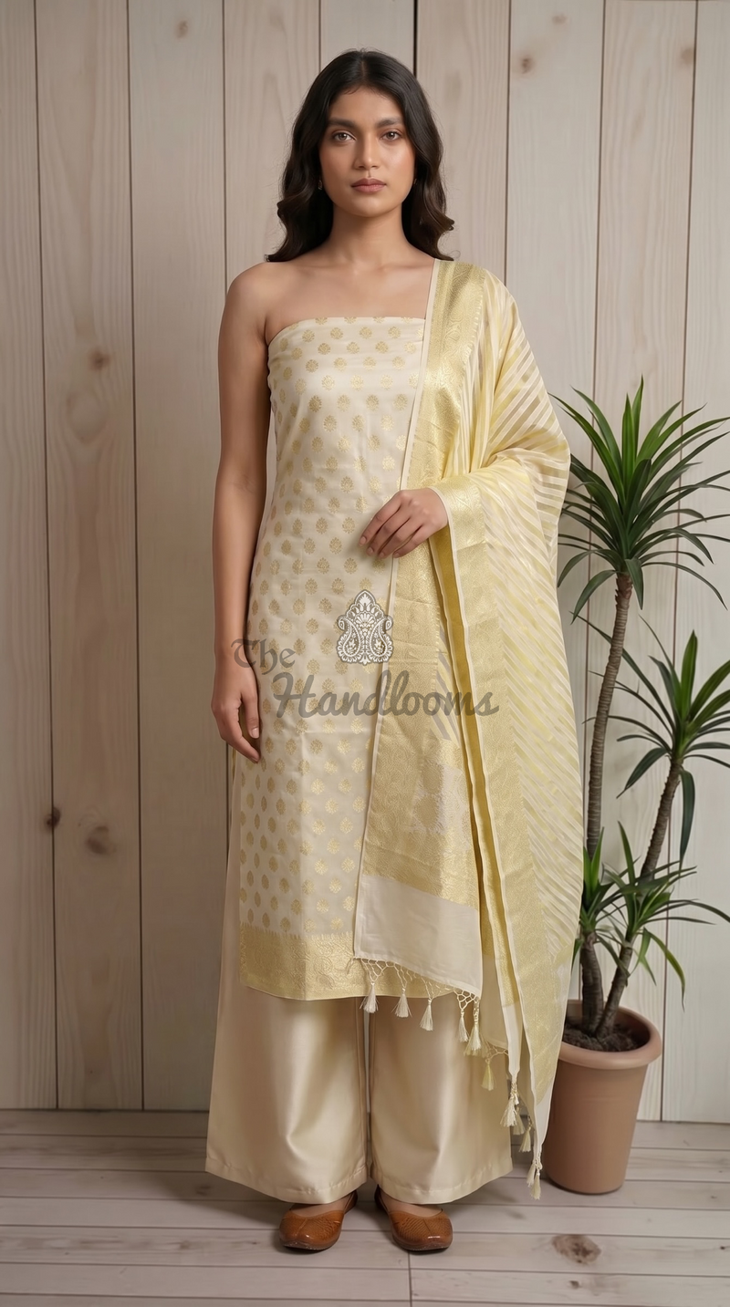 Khaddi Georgette Handlooms Banarasi Dress material